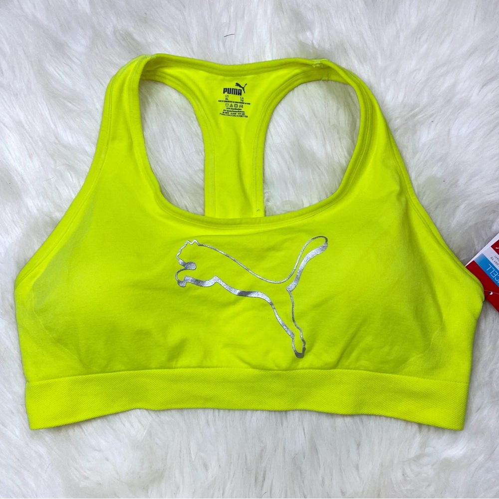 5x$25 Puma Neon Yellow Low Support Seamless Sports Bra